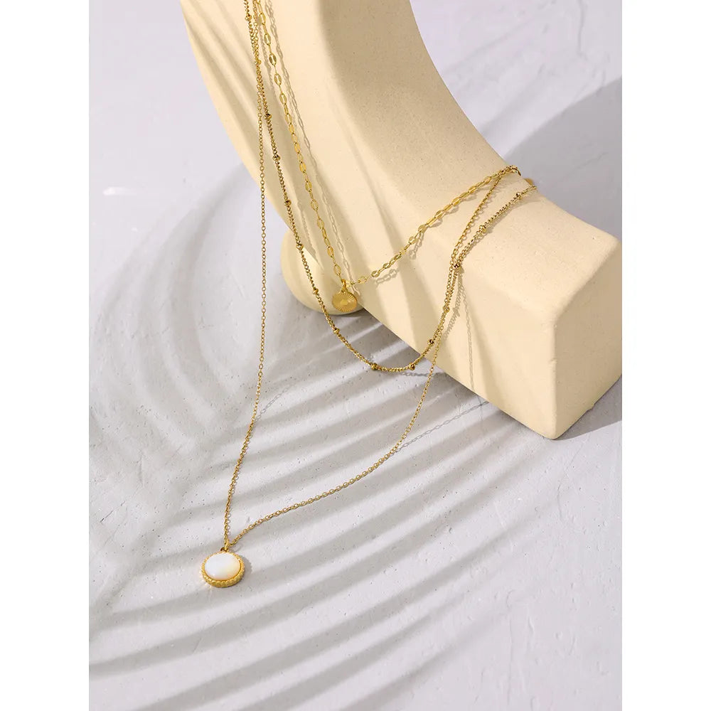 Water-Resistant 18K Gold Plated Neckless Stack