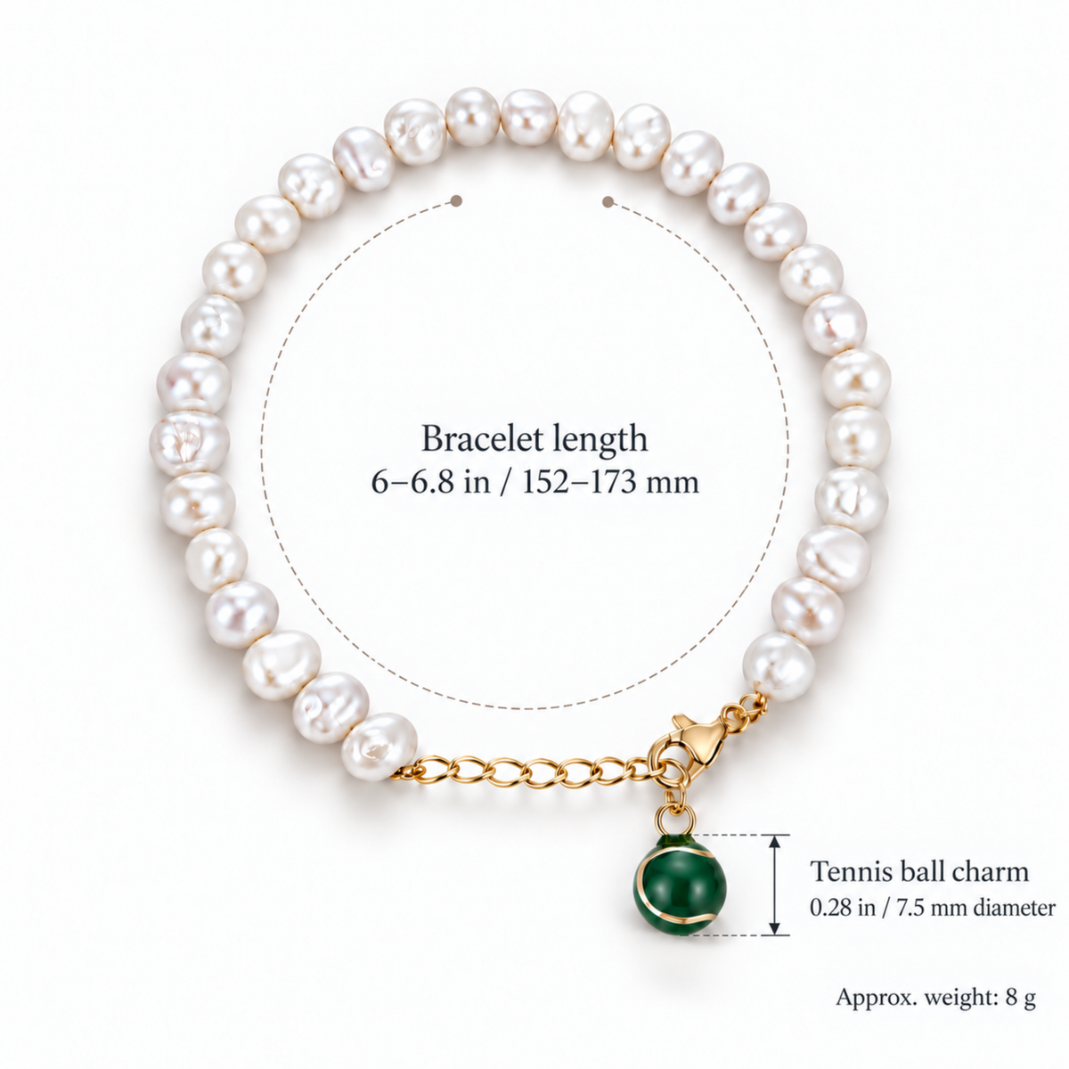 Pearl bracelet size & fit