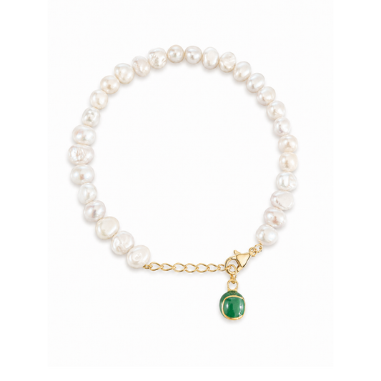 Pearl Tennis Ball Bracelet – Sterling Silver Tennis Jewelry