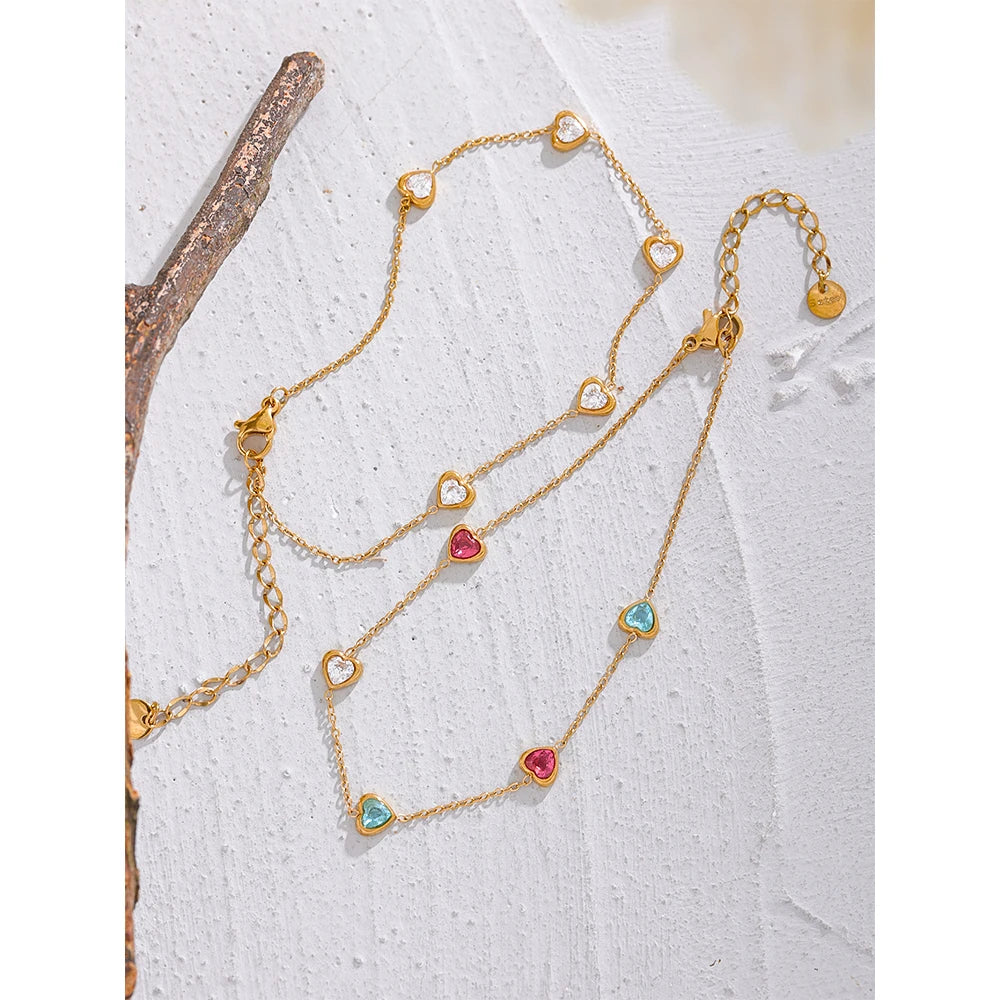 Water-Resistant 18K Gold Plated Love's Gleam Anklet