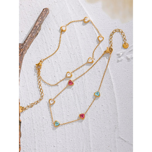 Water-Resistant 18K Gold Plated Love's Gleam Anklet