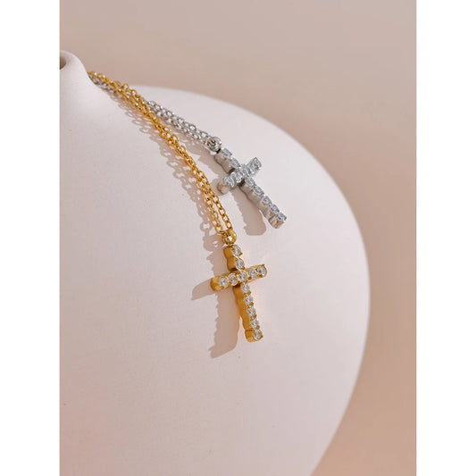 18K Gold Plated Cross Necklace