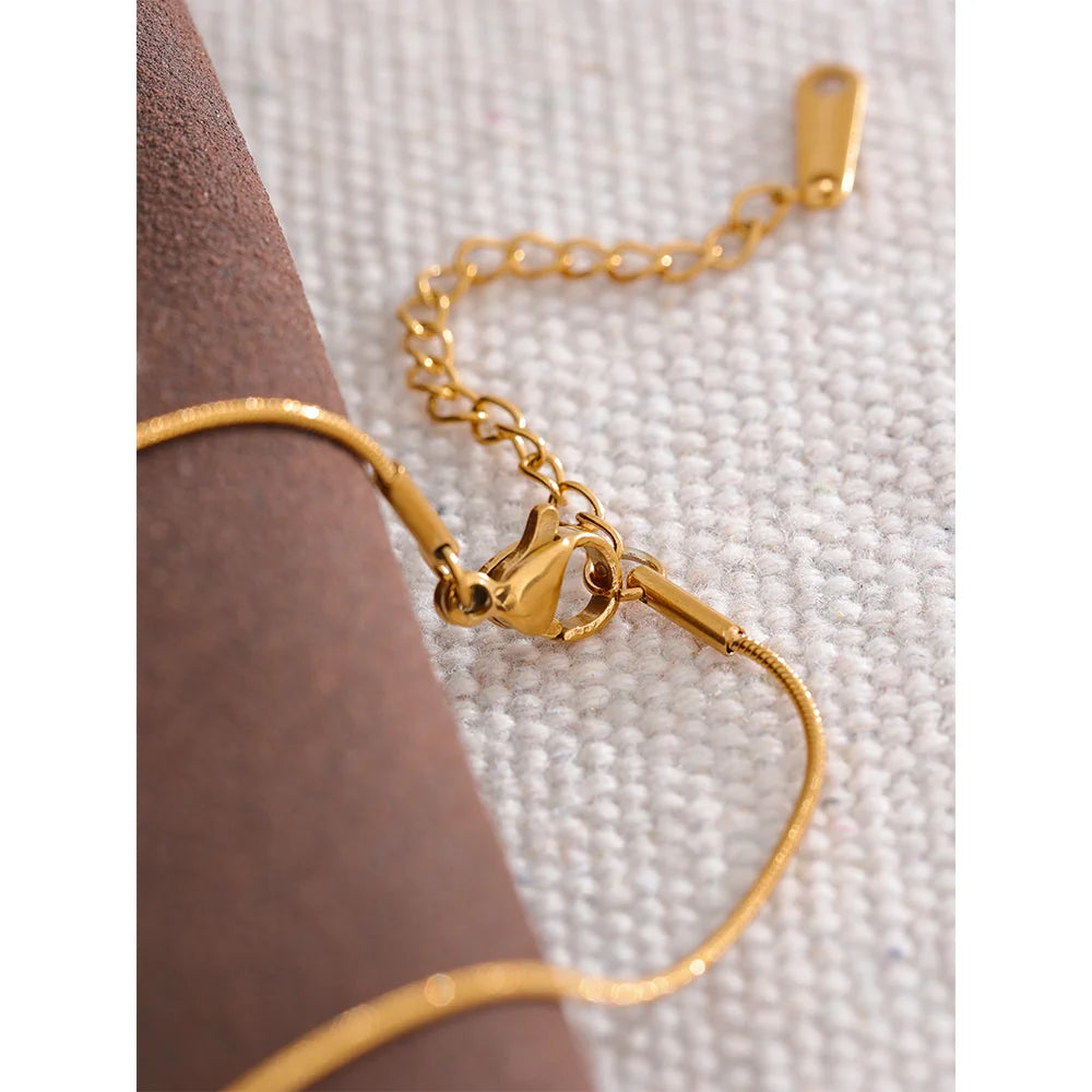 Water-Resistant 18K Gold Plated Necklace with Butterfly Knot Pendant