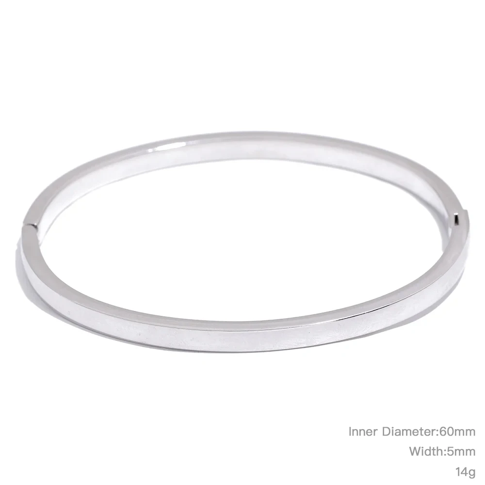 Water-Resistant 18K Gold Plated Plain Bangle