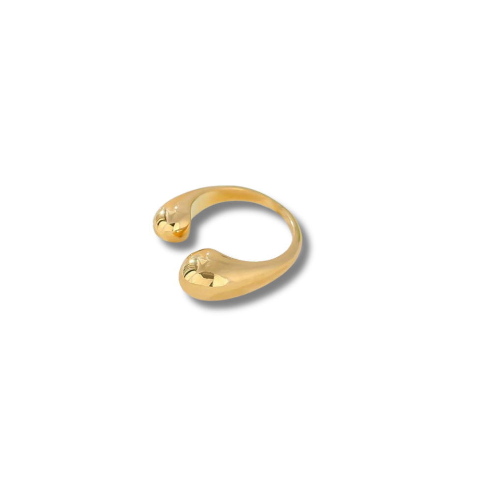 Water-Resistant 18K Gold Plated Simplicity Adjustable Ring