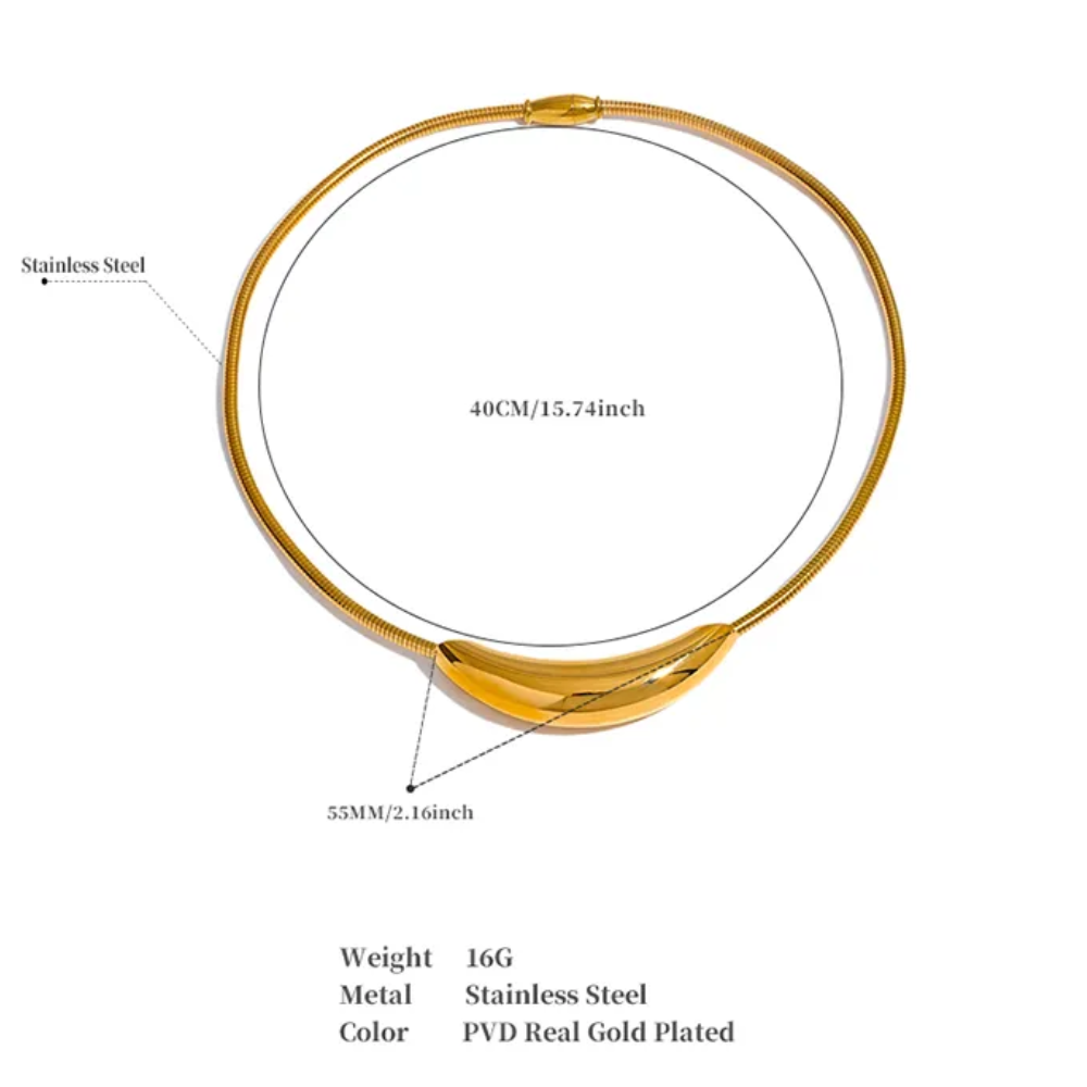 Water-Resistant 18K Gold Plated Simplicity Choker